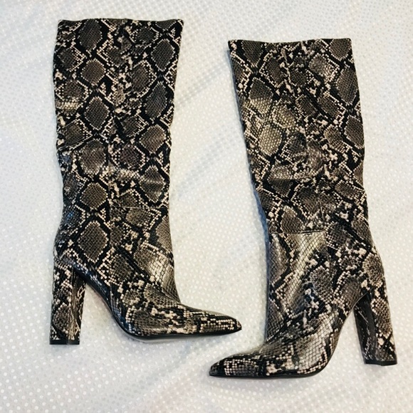 Steve Madden Triumph embosssed leather Knee boots - Picture 3 of 8